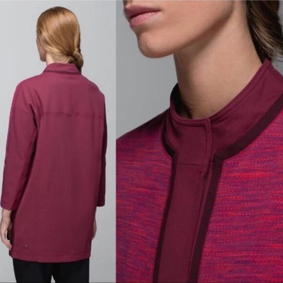 Lululemon Bumble Berry Pink Cocoon Car Coat Lightweight Jacket Size Small - Picture 6 of 6